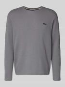 Regular fit shirt met lange mouwen van katoenmix