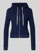 Regular fit gebreid jack met ritssluiting