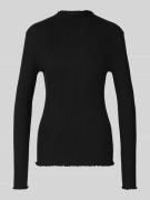 Slim fit shirt met lange mouwen van lyocellmix