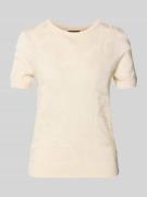 T-shirt met ribboorden, model 'EYELAH'