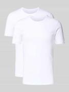 T-shirt met stretch in set van 2 stuks