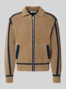 Regular fit gebreid jack van katoenmix