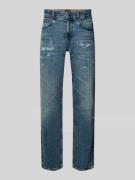 Tapered fit jeans van katoenmix, model 'TROY'