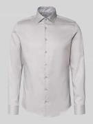 Slim fit zakelijk overhemd van katoen met kentkraag