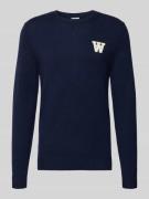 Gebreide pullover van lamswol, model 'Tay'