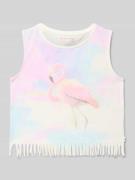 Regular fit top met franjes