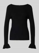 Gebreide pullover met boothals