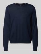 Shirt met lange mouwen van scheerwol, model 'Leno'