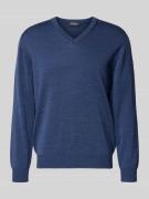 Gebreide pullover van scheerwol met V-hals
