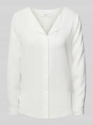 Blouse met blinde knoopsluiting, model 'LUCY'