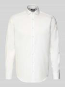 Regular fit zakelijk overhemd van twill