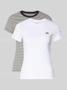 T-shirt met labeldetail in een set van 2 stuks