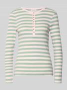 Shirt met lange mouwen en korte knoopsluiting