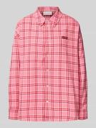 Oversized vrijetijdsoverhemd met labeldetail, model 'Vivian'