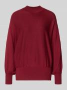 Relaxed fit pullover van viscosemix in gebreide look