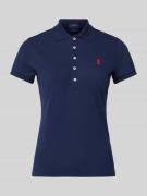 Slim fit poloshirt met logostitching, model 'JULIE'