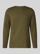 Shirt met lange mouwen, ronde hals en logo