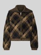 Regular fit gebreid jack met all-over motief, model 'MAROON'