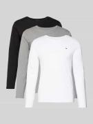 Regular fit shirt met lange mouwen van puur katoen in een set van 3 st...