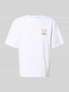 T-shirt met labelprint, model 'Gary'