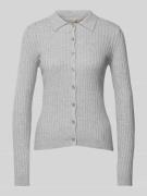 Regular fit gebreid jack met wol, model 'FETIMA'