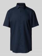 Slim fit zakelijk overhemd in design met korte mouwen