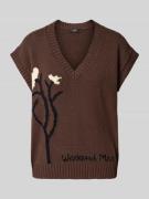 Gebreide pullover met kapmouwen, model 'CRUSCA'