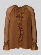 Regular fit blouse in semi-transparant design