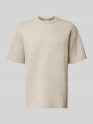 T-shirt met ronde hals, model 'CRINKLE CREPE SPACER'