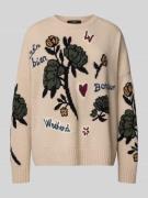 Oversized pullover van een zuivere scheerwol, model 'PAVIDI'