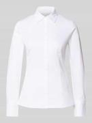 Overhemdblouse met 3-knoopsmanchetten, model 'The Fitted'