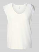 Regular fit T-shirt met kapmouwen, model 'PETRA'