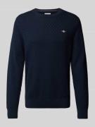 Regular fit gebreide pullover van zuiver katoen