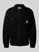 Gebreid jack met tweewegritssluiting