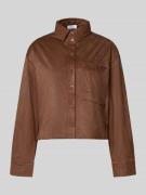 Loose fit overhemdblouse met borstzak