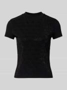 Slim fit T-shirt met all-over strass-steentjes