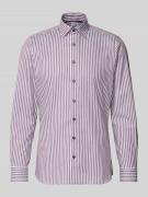 Slim fit zakelijk overhemd van katoenmix met haaikraag