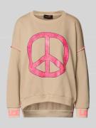 Oversized sweatshirt met ribboorden