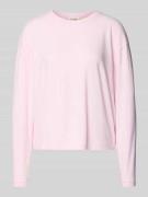 Shirt met lange mouwen en geribde ronde hals