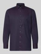 Regular fit zakelijk overhemd van katoen met kentkraag