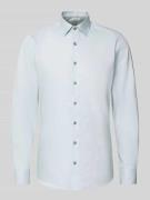 Slim fit zakelijk overhemd van katoenmix met kentkraag