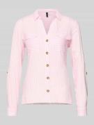 Relaxed fit overhemdblouse van pure viscose, model 'BUMPY'