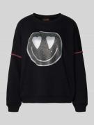 Sweatshirt met labeldetail