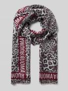 Sjaal met zijde en all-over dierenprint