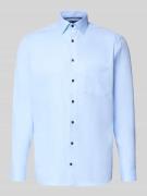 Regular fit zakelijk overhemd van puur katoen met kentkraag