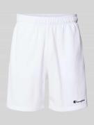 Relaxed fit korte broek met labelstitching, model 'ICONS'