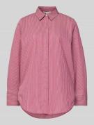 Relaxed fit overhemdblouse van katoenmix