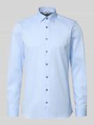 Regular fit zakelijk overhemd van katoenmix met kentkraag