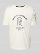 T-shirt met labelprint