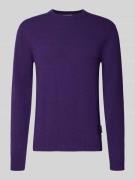 Oversized gebreide pullover met ribboorden